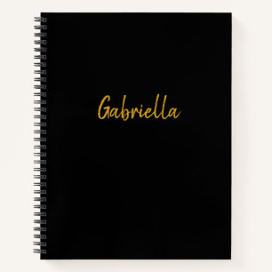 Carnet Noir et or personnalisé