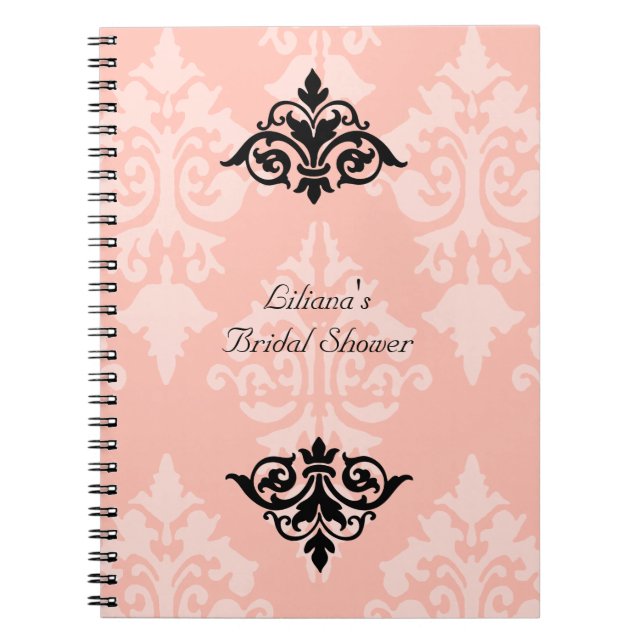 Carnet noir et rose de Fête de la mariée (Devant)