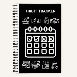CARNET NOIR HABIT TRACKER NOTEBOOK