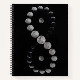 Carnet noir lune infini