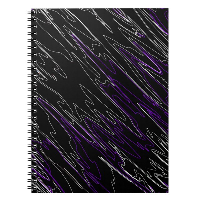 Carnet Noir marbré violet (Devant)
