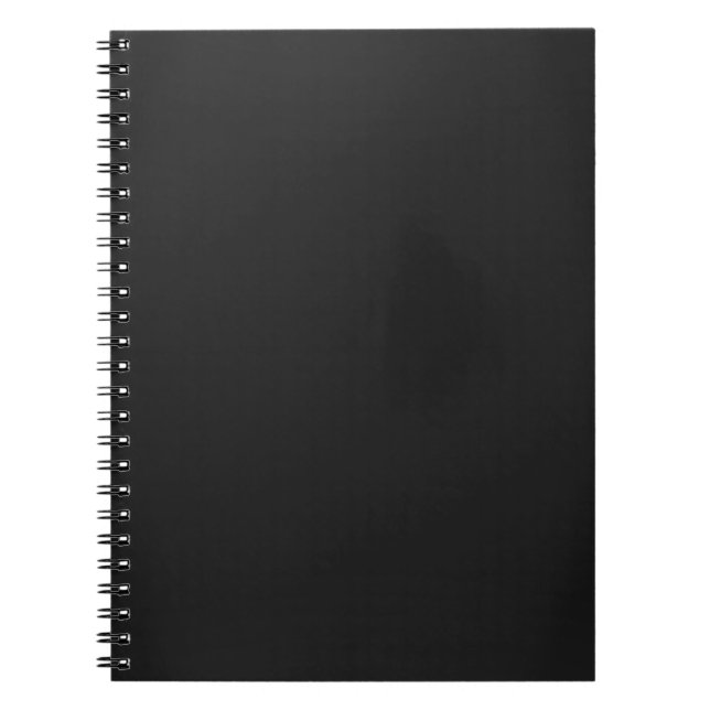 Carnet Noir moderne de charbon de bois personnalisable (Devant)