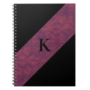 Carnet noir Monogramme Ruby Batik profond