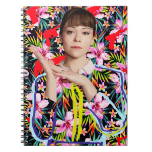 Carnet Noir orphelin   Alison - motif floral