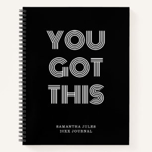 Carnet Noir Personnalisé VOUS AVEZ EU CETTE Motivation No