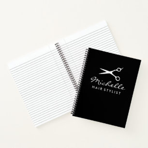 Carnet noir pour coiffeur styliste ou coiffeur