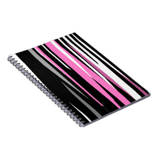 Carnet Noir rose et blanc