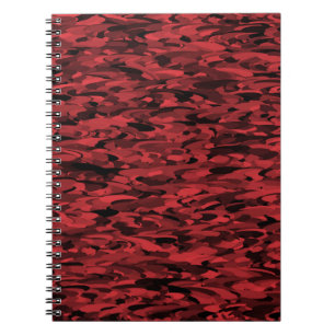 Carnet Noir rouge Motif Abstrait