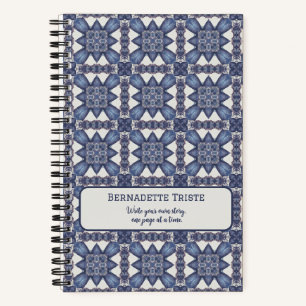 Carnet Nom Aquarelle de texte Motif géométrique Abstrait