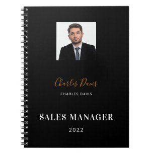 Carnet Nom blanc noir signature photo entreprise 2023