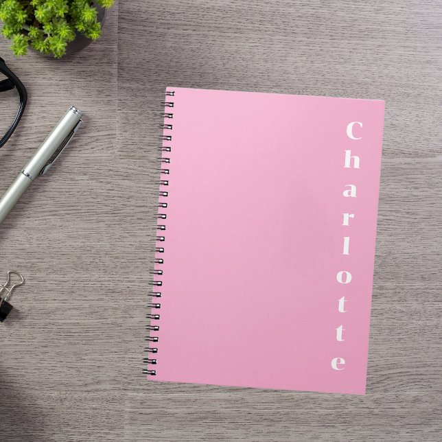 Carnet Nom blanc rose (Créateur téléchargé)