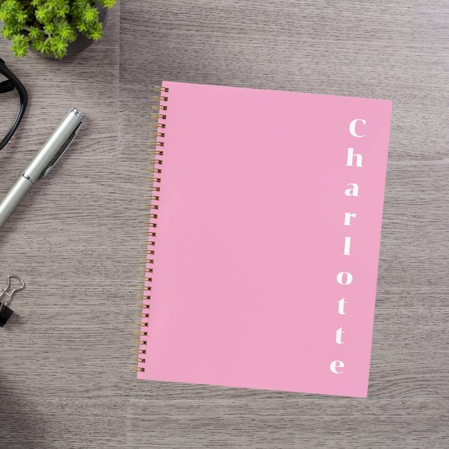 Carnet Nom blanc rose (Créateur téléchargé)