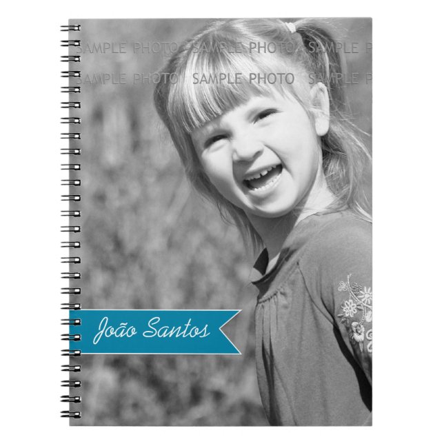 Carnet Nom bleu turquoise personnalisé de coutume de (Devant)