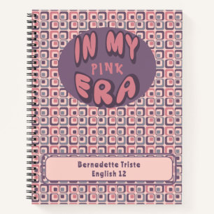 Carnet Nom Dans Mon Époque Moyen-Siècle Moderne Rose viol