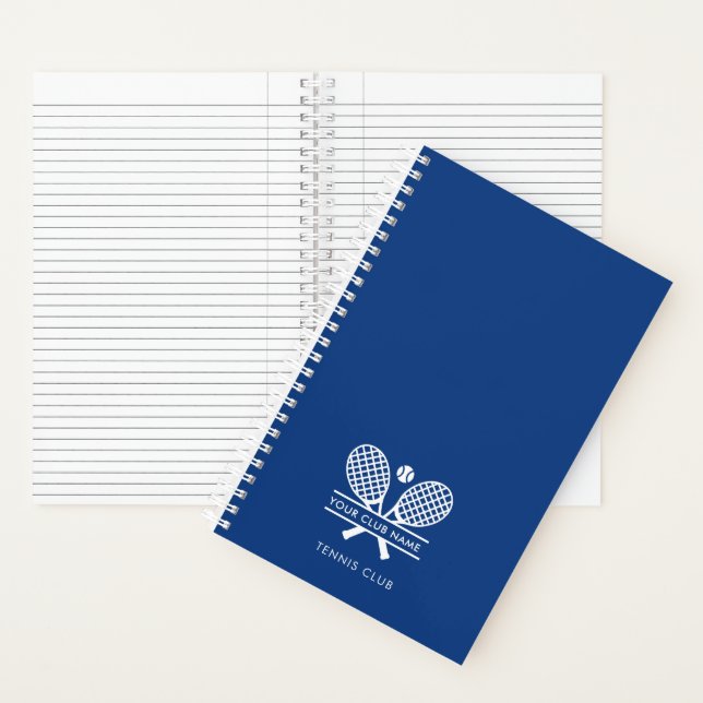Carnet Nom de club de tennis simple Coach de toute couleu (À l'intérieur)
