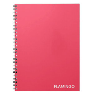 Carnet Nom de couleur rose Flamant rose
