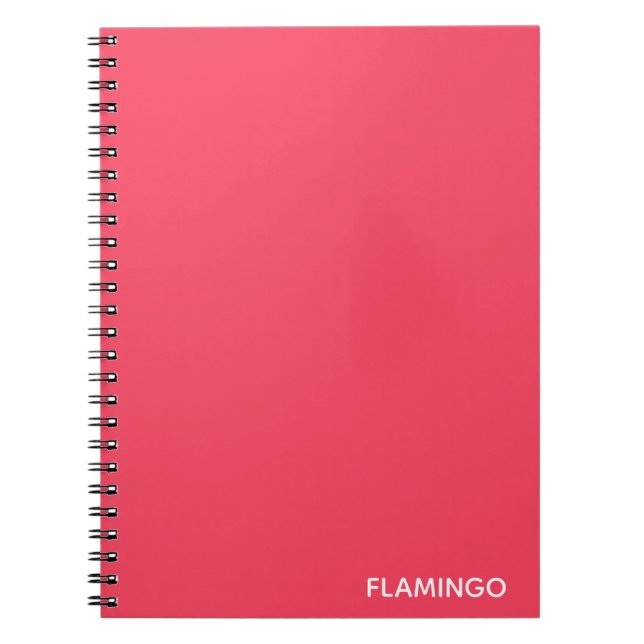 Carnet Nom de couleur rose Flamant rose (Devant)