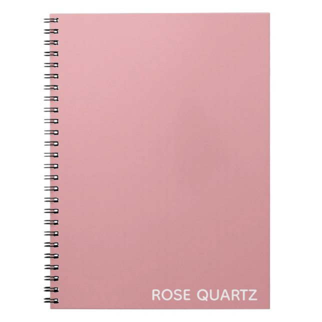 Carnet Nom de couleur rose quartz rose (Devant)