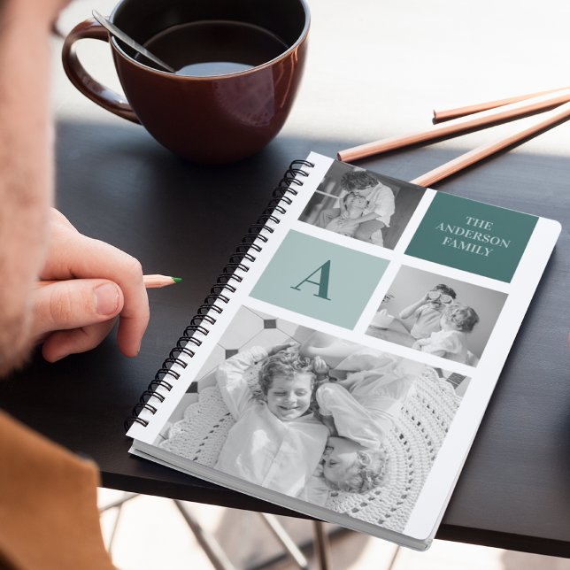 Carnet Nom de famille personnalisé Collage Cadeau photo (Créateur téléchargé)