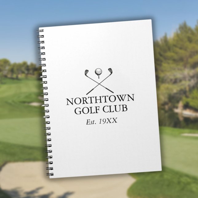 Carnet Nom de golf personnalisé classique (Personalized Classic Golf Club Name Notebook)