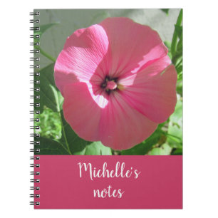 Carnet Nom de la photographie florale rose