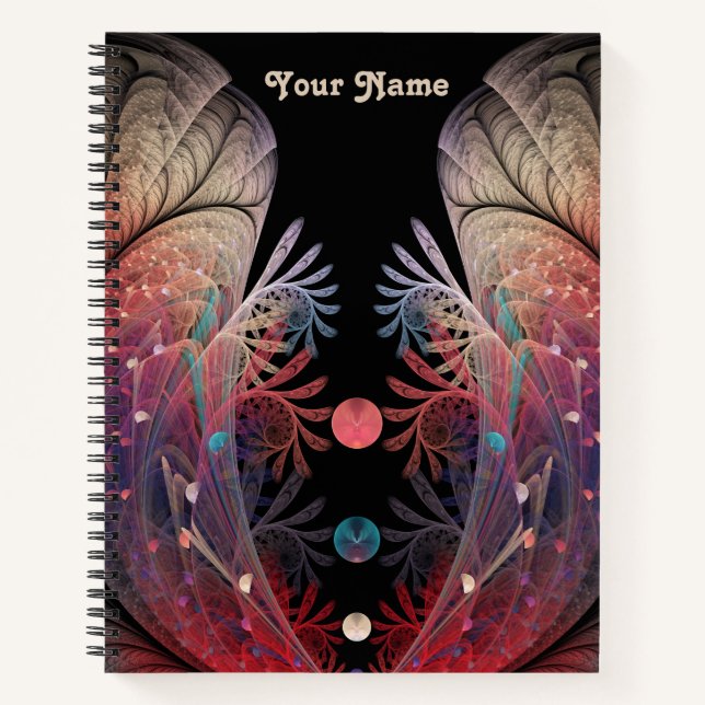 Carnet Nom de l'art fractal de fantaisie moderne abstrait (Devant)