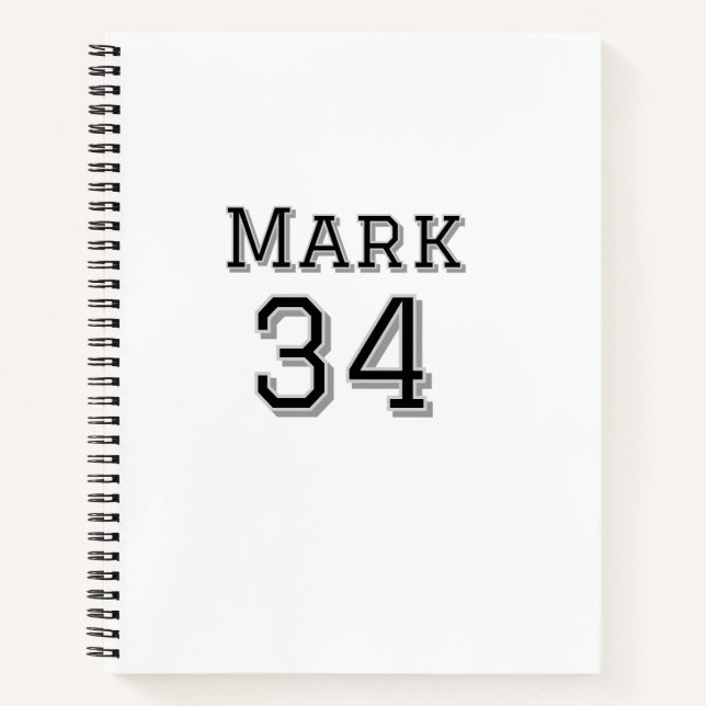 Carnet nom de l'équipe ajouter nom du joueur date sports  (Devant)