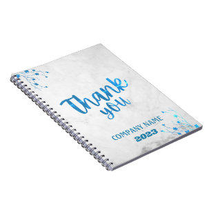 Carnet Nom de look élégant Personnaliser Marbre Blanc