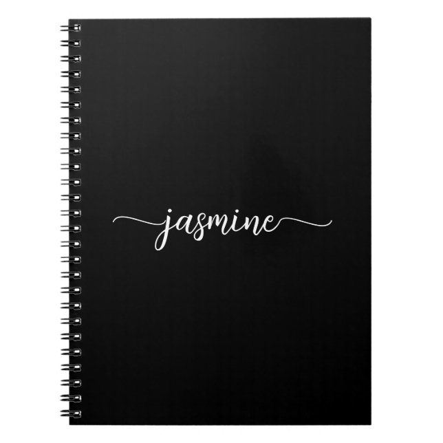 Carnet Nom de monogramme de script moderne féminin (Devant)