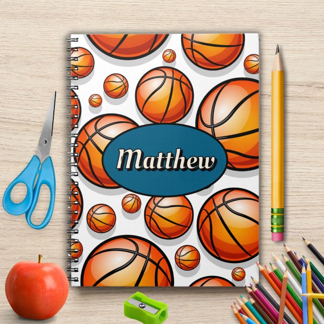 Carnet nom de motif de basketball  (Créateur téléchargé)