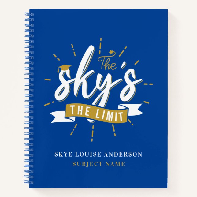 Carnet Nom de script de l'école The Sky is the Limit (Devant)