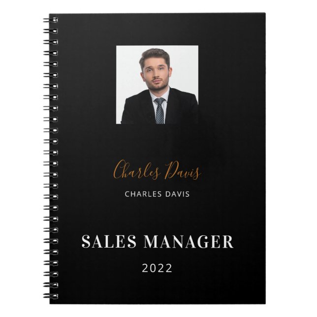 Carnet Nom de signature de photo noir blanc entreprise 20 (Devant)