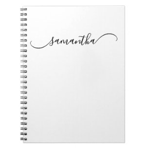 Carnet Nom de signature élégante et incurvée