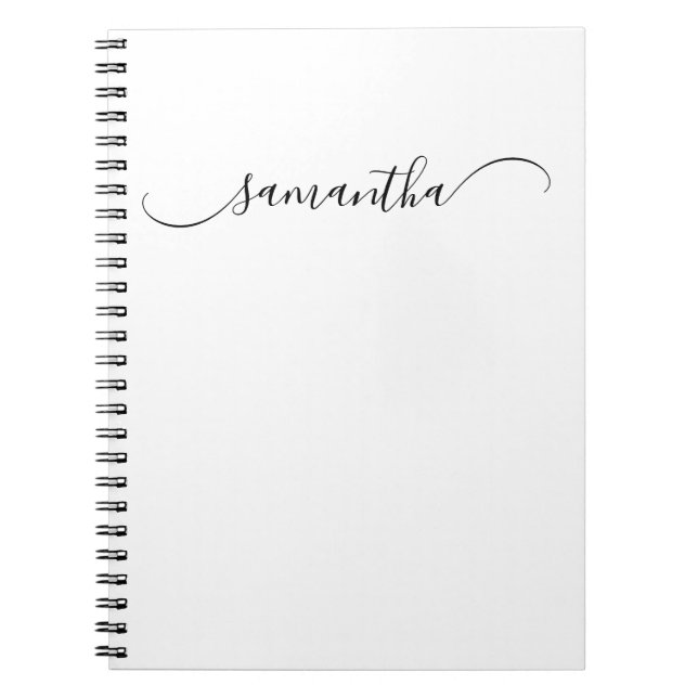 Carnet Nom de signature élégante et incurvée (Devant)