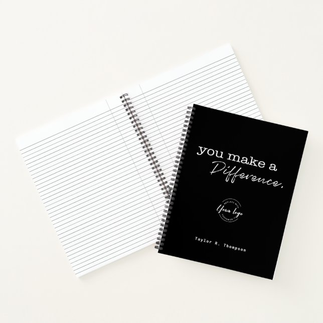 Carnet Nom d'employé personnalisé Vous faites une différe (Intérieur)