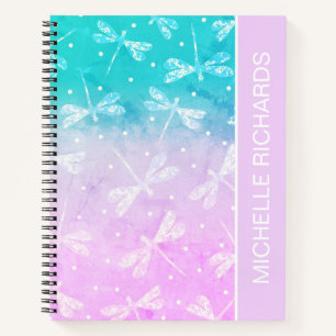 Carnet Nom des libellules d'aqua rose vif
