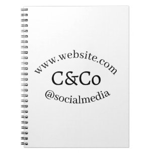 Carnet nom du logo lettre entreprise médias sociaux site