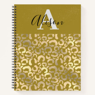 Carnet Nom du monogramme tendance Parties scintillant dor