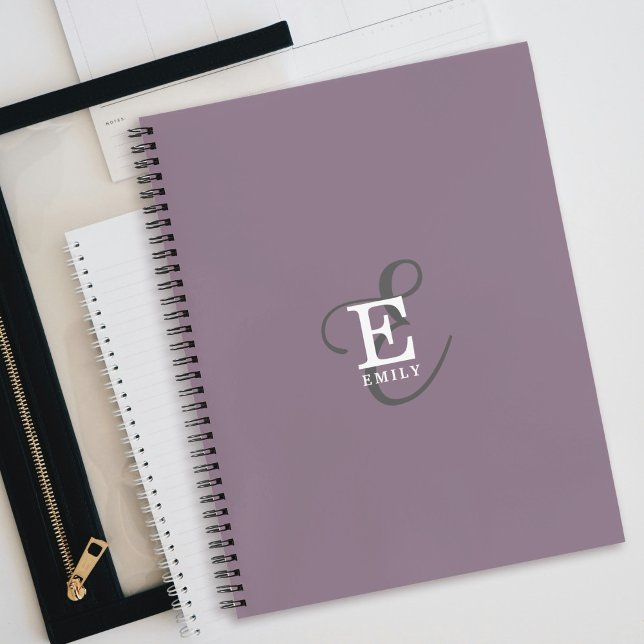 Carnet Nom élégant unique et typographie de monogramme vi (Personalize with your name and monogram initial.)