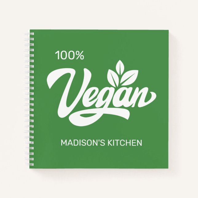 Carnet Nom et couleur personnalisés Vegan (Devant)