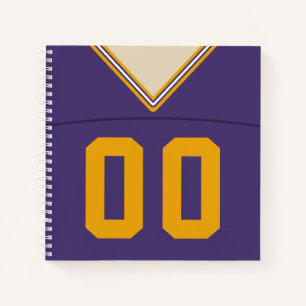 Carnet Nom et numéro personnalisés Football Jersey