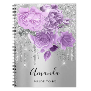 Carnet Nom Fête des mariées Silver Driver Floral Purple R