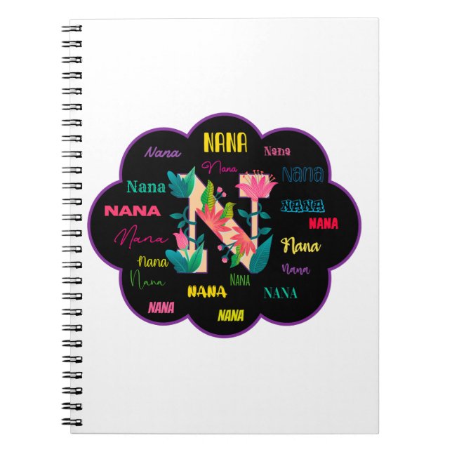 Carnet Nom floral Nana (Devant)