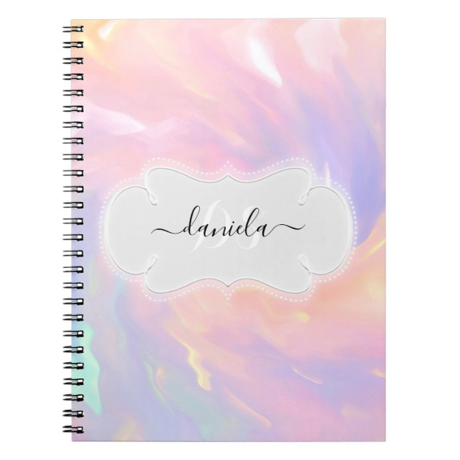 Carnet Nom Monogram Princess Unicorn Monogram Cadre (Devant)