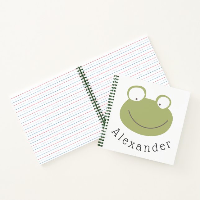 Carnet Nom personnalisable Grenouille Mignonne (Intérieur)