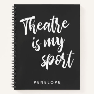 Carnet Nom personnalisé Amateurs de théâtre Citation Acte