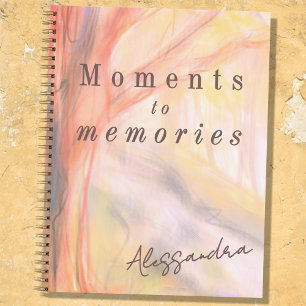 Carnet Nom personnalisé Aquarelle Pastel Souvenirs