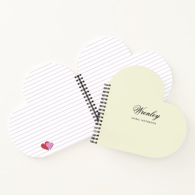 Carnet Nom personnalisé beige chaud (Intérieur)