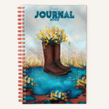 Nom personnalisé Boot floral avec oiseau Humming