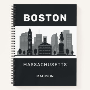 Carnet Nom personnalisé Boston Massachusetts